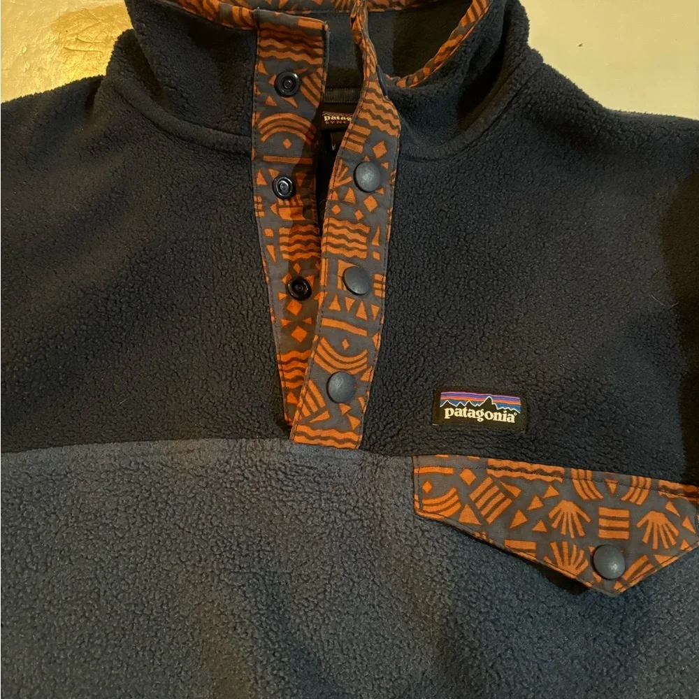 PATAGONIA Fleece Quarter Snap Girls SYNCHILLA JACKET M 10